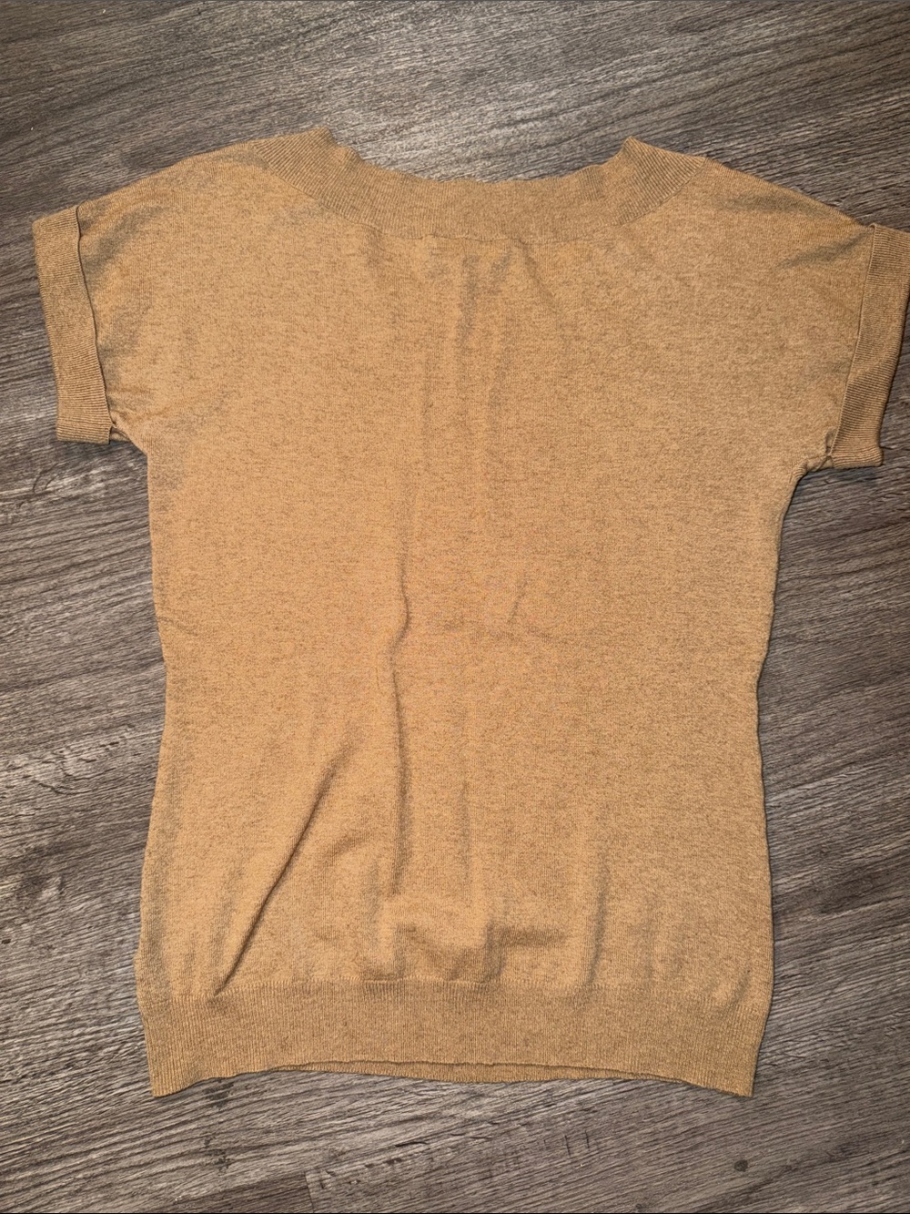 Vintage Banana Republic Silk Wool Cashmere Sweater Top Tan Brown Small - Picture 5 of 8